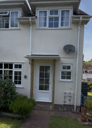 Finished front door installation by AJW Carpentry in Sidmouth